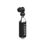 Lezyne Twin Speed Drive CO2 inflator head in black with silver cartridge