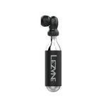 Lezyne Twin Speed Drive CO2 inflator head in black with threaded cartridge attachment