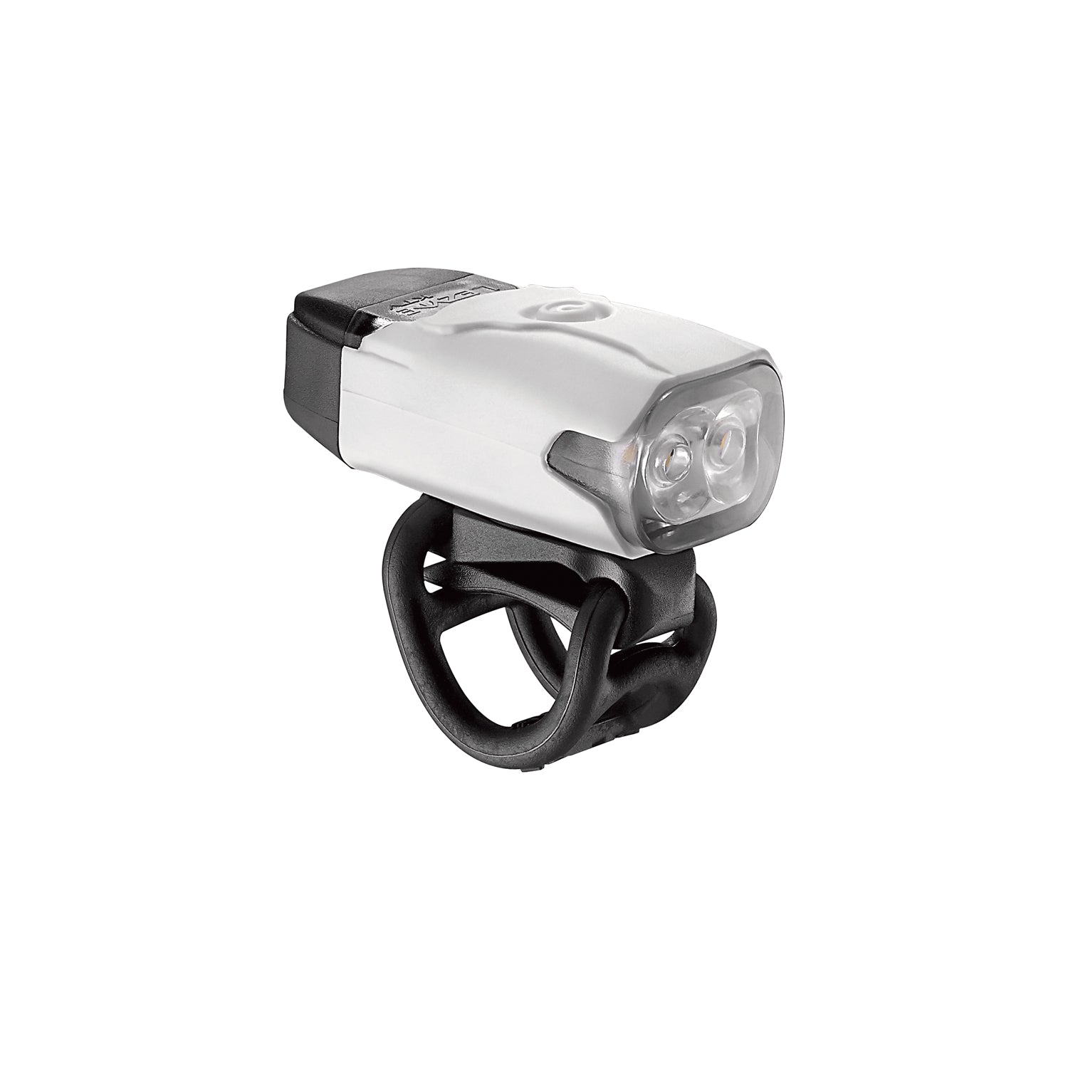 Lezyne KTV Drive front bicycle light with handlebar mount in white and black