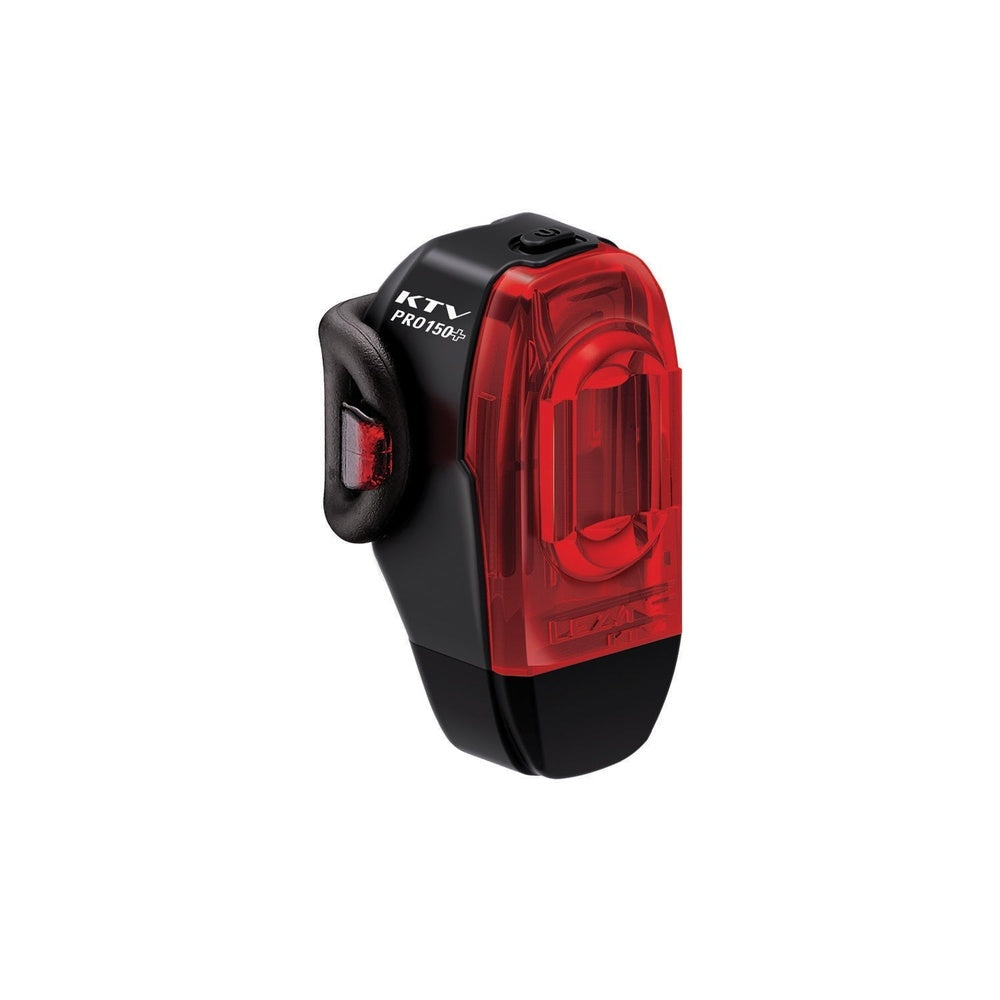 Lezyne KTV Drive Pro+ rear bike light with red LED lens and black housing