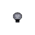 Black Lezyne KTV Drive Pro 300+ front bike light with three LED lenses
