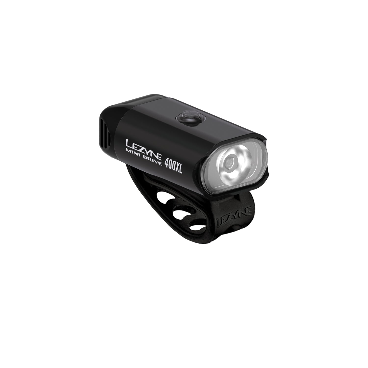 Lezyne Mini Drive 400XL black bike front light with mounting bracket