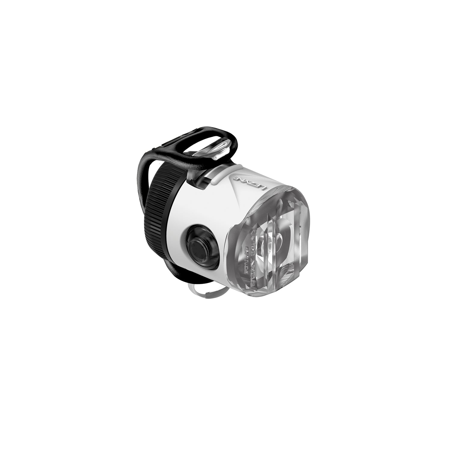 Lezyne Femto USB bike light with white body, black accents and clear lens