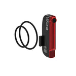Lezyne Stick Drive 40 rear bike light in black and red with mounting rings