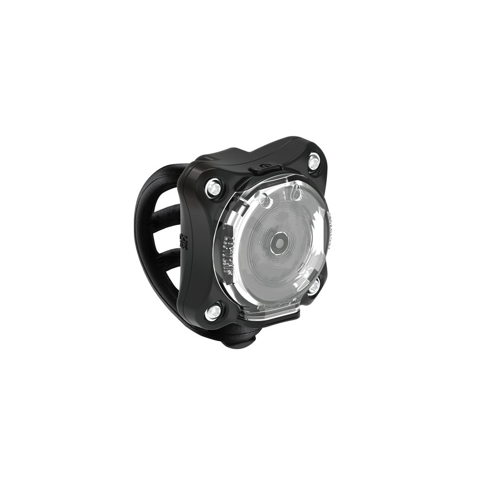 Lezyne Zecto Drive 250+ black bicycle light with clear lens and mounting strap