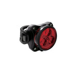 Lezyne Zecto Drive Max rear bike light with red LED lens on white background