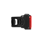 Lezyne Zecto² Drive Max 400 Rear bike light with black mount and red lens, side view