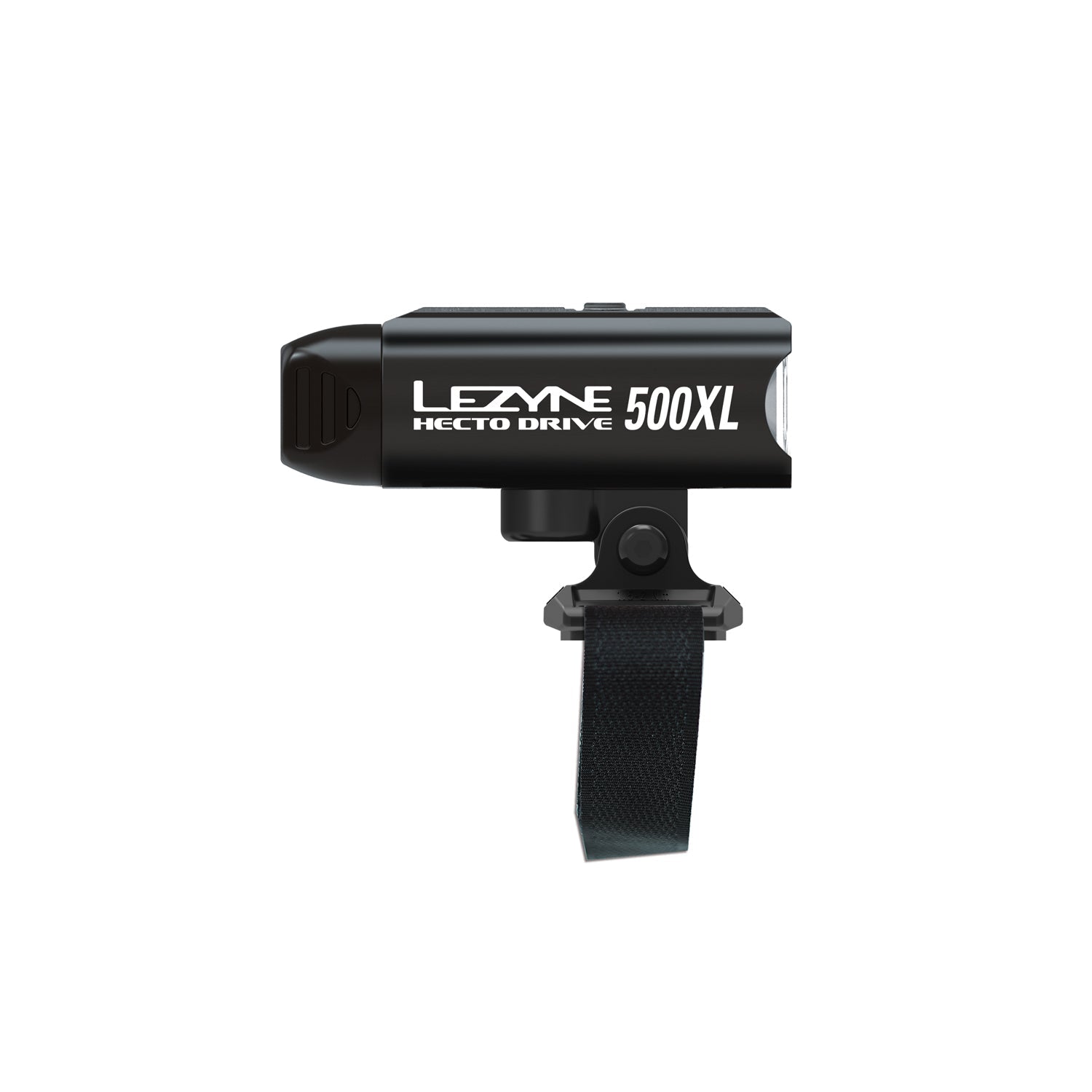 Lezyne Hecto Drive 500XL black bicycle headlight with mounting strap