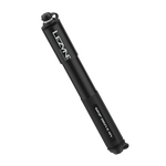 Lezyne black mini bike pump with textured grip and threaded head