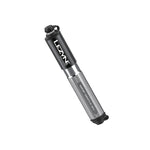 Lezyne HV Grip Drive mini bike pump in black and silver finish