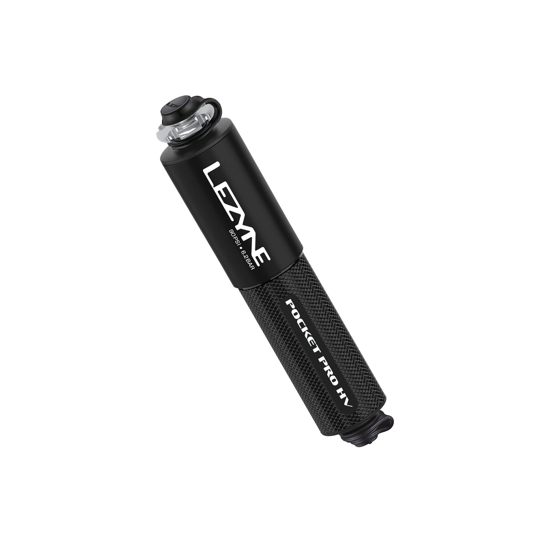 Lezyne Pocket Drive Pro HV black bicycle pump with textured grip