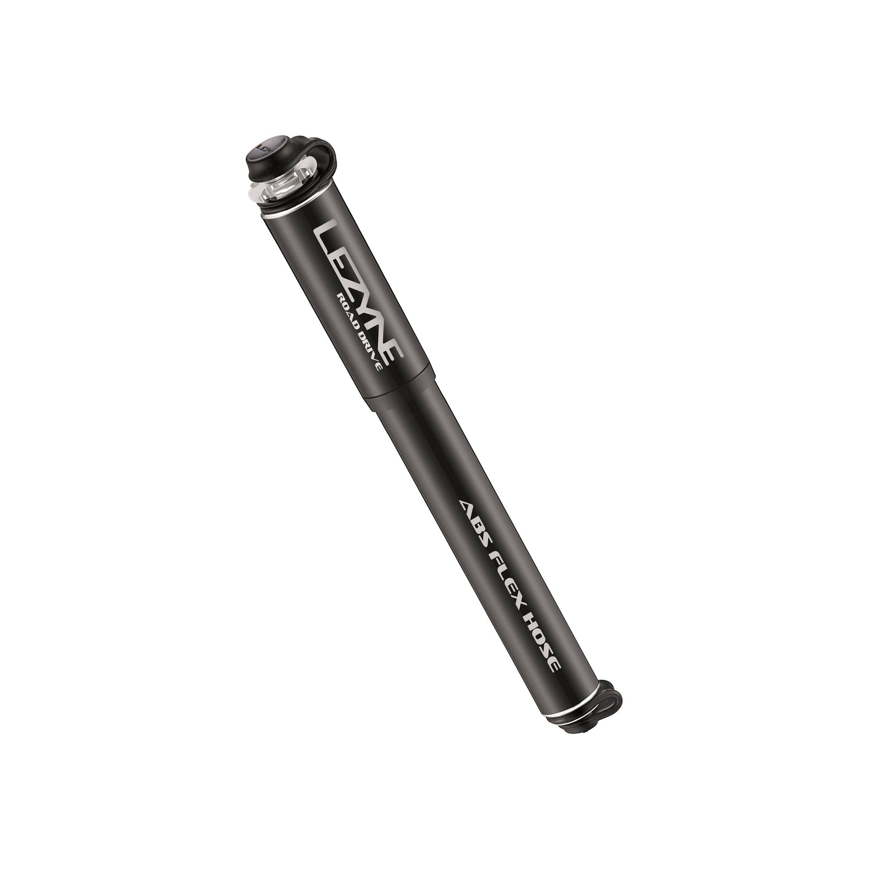 Lezyne Road Drive bicycle pump in black with professional studio lighting