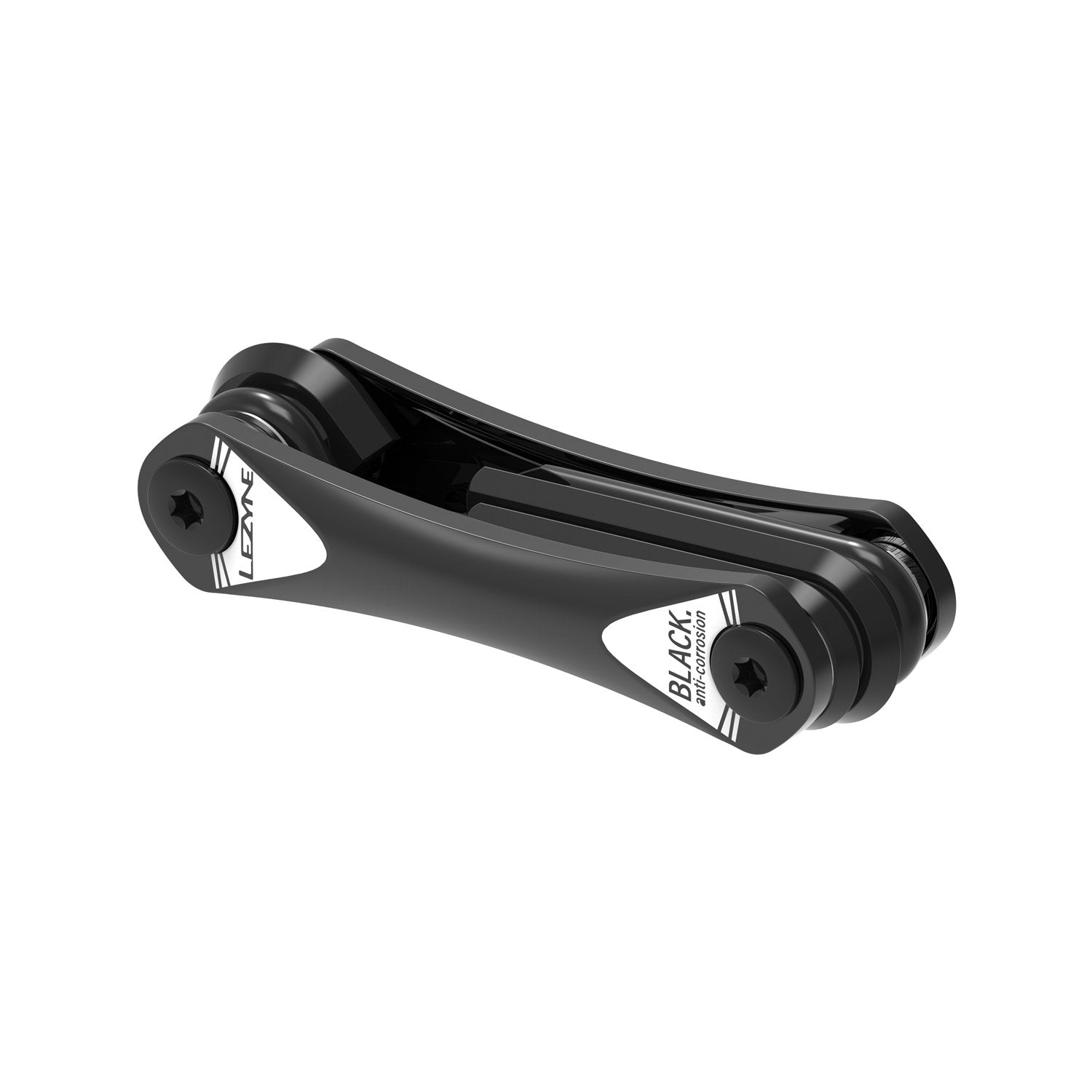 Lezyne black CO2 inflator tool with lever design on white background