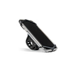 Black Lezyne Smart Grip Mount phone holder with clear protective case and adjustable grip