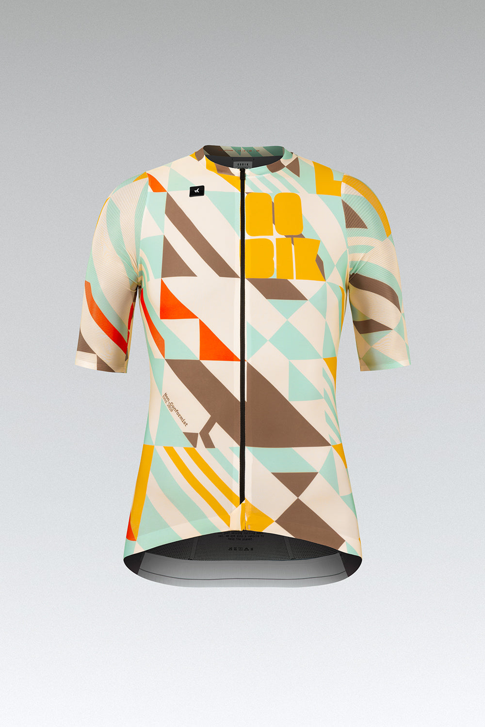 Gobik Attitude 2.0 cycling jersey with colorful geometric Exa pattern design