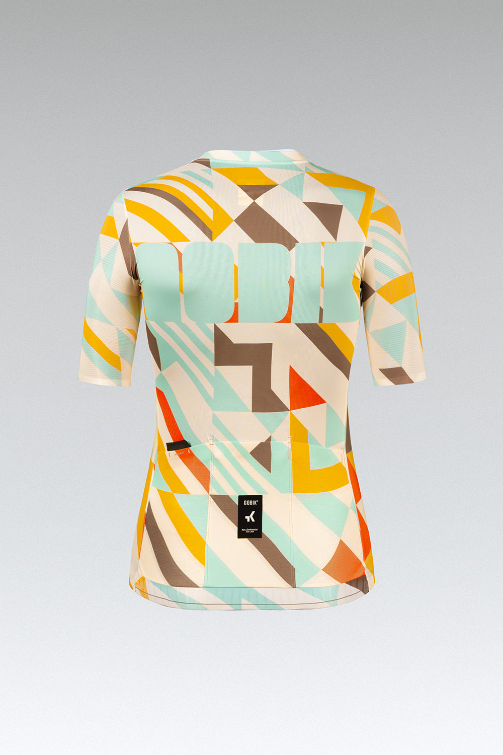 Gobik Attitude 2.0 cycling jersey in Exa colorway with geometric pattern