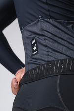 Gobik Avalon Ink long sleeve cycling jersey in dark gray with reflective details