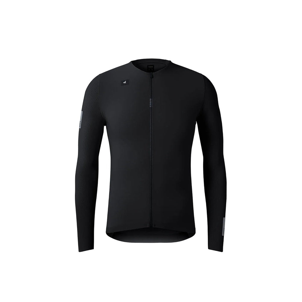 Black Gobik Avalon Ink long sleeve cycling jersey with full zip