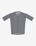 TheOneOff Krypton Short Sleeve Cycling Jersey in Future Gray with full-length zipper