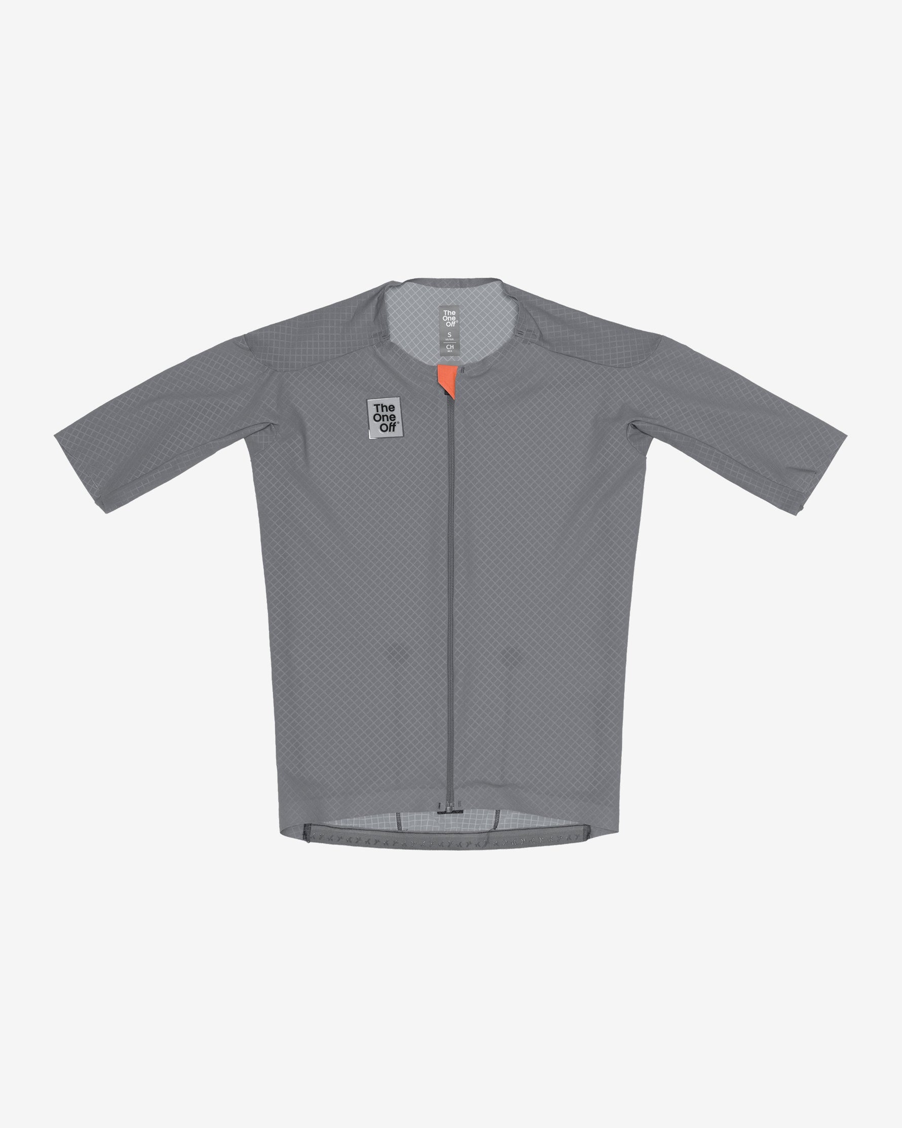 TheOneOff Krypton Short Sleeve Cycling Jersey in Future Gray with full-length zipper