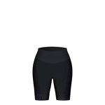 Black women's cycling shorts with high waistband and textured panels