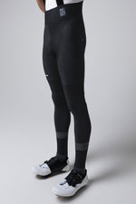 Black Gobik Absolute 7.0 bib shorts on model against white background