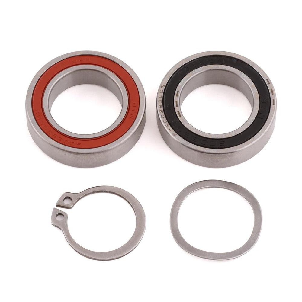 ENVE rear bearing kit with two sealed bearings and metal rings on white background