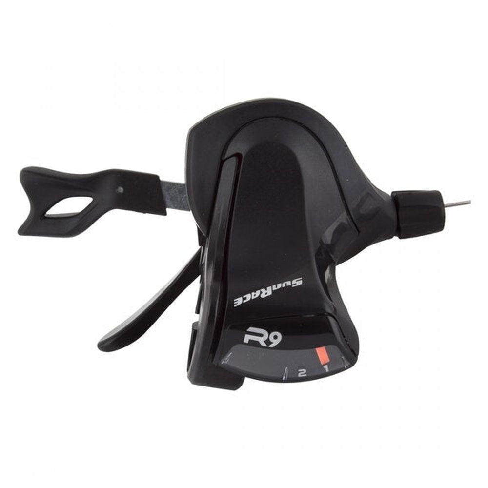 SunRace R9 black flat bar trigger shifter with ergonomic lever design