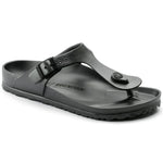 Birkenstock Gizeh EVA thong sandal in metallic anthracite with adjustable strap