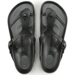 Birkenstock Gizeh EVA sandals in metallic anthracite with toe post and adjustable strap