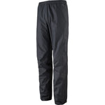 Patagonia Men's Torrentshell 3L waterproof pants in black with elastic waistband