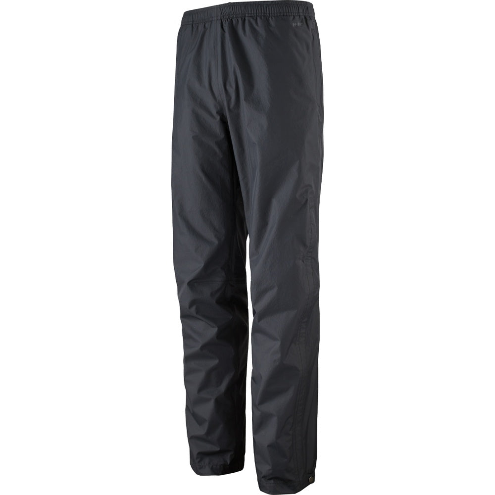 Patagonia Men's Torrentshell 3L waterproof pants in black with elastic waistband
