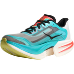 Hoka Cielo X1 2.0 running shoe in frost blue and lava coral colorway