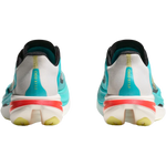 Hoka Cielo X1 2.0 running shoes in frost teal with coral and yellow accents
