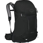 Osprey Hikelite 32 black hiking backpack with shoulder straps and multiple compartments