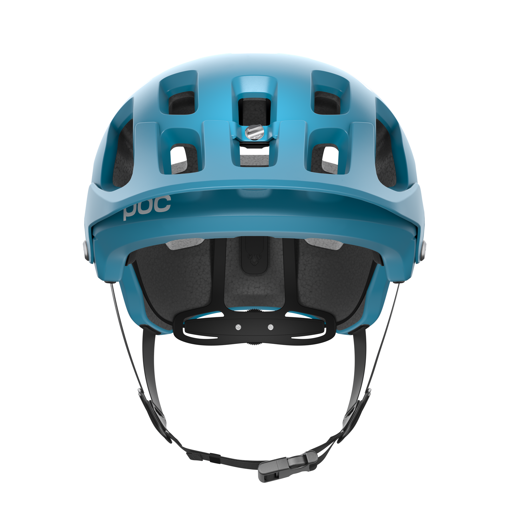 POC Tectal helmet in Basalt Blue Matt colorway front view