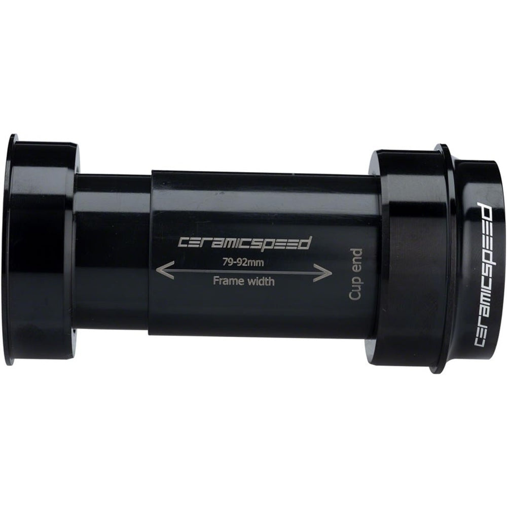 CeramicSpeed black bottom bracket with threaded cups and ceramic bearings