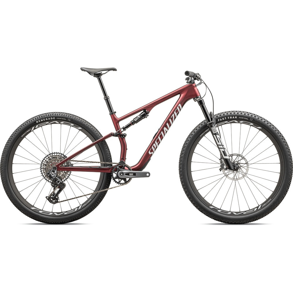 Specialized Epic 8 Expert mountain bike in red and white colorway
