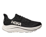 HOKA Clifton 10 Women's running shoe in black with white sole and HOKA logo