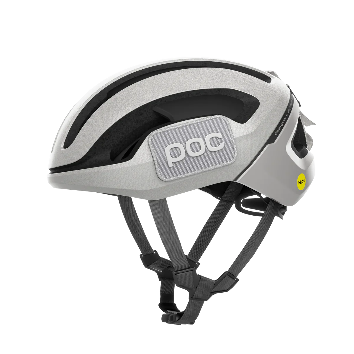POC Omne Ultra MIPS bicycle helmet in argentite silver matt finish