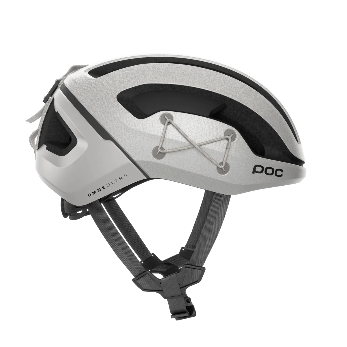 POC Omne Ultra MIPS cycling helmet in argentite silver matt finish