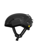 POC Omne Ultra MIPS cycling helmet in matte black with professional studio lighting