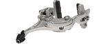 Shimano BR-R650 long reach silver rear brake caliper on white background