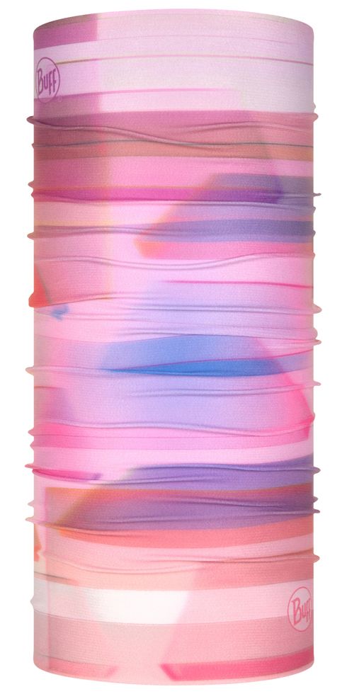 Buff Cool Net UV+ neck gaiter in pink watercolor gradient pattern