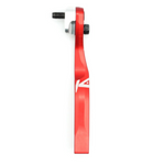 K-EDGE Pro Road Braze-on Chain Catcher in red anodized aluminum with mounting bolt