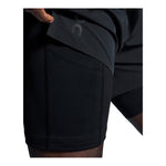 On Performance 2/1 Shorts in black showing waistband detail and athletic fit