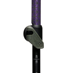 Black Diamond Trail trekking pole with purple diamond-patterned grip and adjustable mechanism