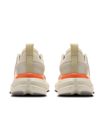 On Cloudpulse Next Men's running shoe in Ice/Flame colorway with beige upper and orange accents