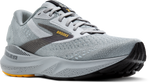 Brooks Adrenaline GTS 24 men's running shoe in alloy gray with gold accents