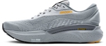 Brooks Adrenaline GTS 24 running shoe in alloy gray with white and gold details